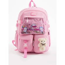 Roxy Kore Tarzı Aksesuarlı Çocuk Ilkokul Çantası - 5 Bölmeli Su Geçirmez