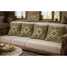 Ber-Tun Tekstil Etnik Desenli Kırlentkılıfı 4'lü Takım