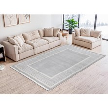 Neefy Elina Açık Gri Salon Halısı Pamuk Taban Tozumaz 10 mm Yumuşak Modern