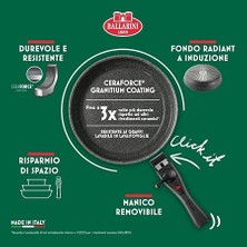 Torre Kızartma Tavası, 24 Cm, Seramik Kaplama, Indüksiyonlu Ocaklara Uygun, Çıkarılabilir Sap, Alüminyum