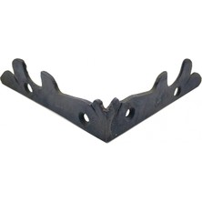 Eco Port Antika Tarz Dekoratif Pirinç Lale Köşe Gönye - Yan, 105X105 Mm, Oksit