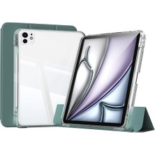 Hype Store iPad Pro 11 Inç M4 2024 ile Uyumlu Kılıf Kalem Bölmeli Akrilik Şeffaf Ayrılabilir Case A2836 A2837 A