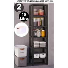 Feyza Design Çiftli 15L Çok Amaçlı Saklama Kutusu, Kapaklı, Organizer, Pratik ve Şık