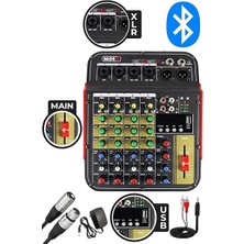 MDX-04FXU Ses Mikseri Stüdyo Kayıt Için 5 Kanal Ses Kartlı +48V Phantomlu Kayıt Mikseri