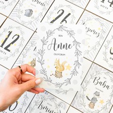 Hype Store Fufizu Woodland Hamile Anı Kartı - 24’lü Gebelik Fotoğraf Çekim Kartları - Hamilelik Duyuru Kartları