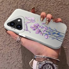 HONTINGA iPhone 16 ile Uyumlu Kılıfı Silikon Kenar Sert Arka Düşüme Önleyici Basitlik Anti Düşme Kamera Korumali Çiçekler Desen Telefon Kılıfı Kadın ve Erkek Için Uygundur K1-0722