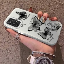 HONTINGA Samsung Galaxy A52S 5g ile Uyumlu Kılıfı Silikon Kenar Sert Arka Düşüme Önleyici Basitlik Anti Düşme Kamera Korumali Kelebek Desen Telefon Kılıfı Kadın ve Erkek Için Uygundur K1-0719