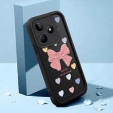 HONTINGA Realme C53 ile Uyumlu Kılıfı Düşüme Önleyici Basitlik Anti Düşme Kamera Korumali Leopar Kalp Desen Siyah Yumuşak Silikon Telefon Kılıfı Kadın ve Erkek Için Uygundur K2-0406