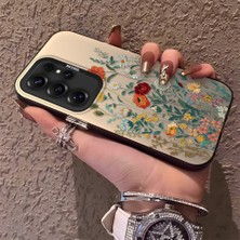 HONTINGA Samsung Galaxy S25 Ultra ile Uyumlu Kılıfı Silikon Kenar Sert Arka Düşüme Önleyici Basitlik Anti Düşme Kamera Korumali Çiçekler Desen Telefon Kılıfı Kadın ve Erkek Için Uygundur K1-0722