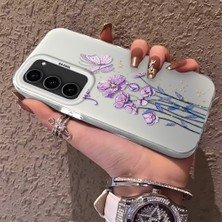 HONTINGA Samsung Galaxy S23 ile Uyumlu Kılıfı Silikon Kenar Sert Arka Düşüme Önleyici Basitlik Anti Düşme Kamera Korumali Çiçekler Desen Telefon Kılıfı Kadın ve Erkek Için Uygundur K1-0722