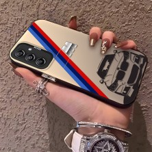 HONTINGA Samsung Galaxy M34 5g ile Uyumlu Kılıfı Silikon Kenar Sert Arka Düşüme Önleyici Basitlik Anti Düşme Kamera Korumali Bmw Desen Telefon Kılıfı Kadın ve Erkek Için Uygundur K1-0725