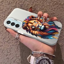 HONTINGA Samsung Galaxy M15 ile Uyumlu Kılıfı Silikon Kenar Sert Arka Düşüme Önleyici Basitlik Anti Düşme Kamera Korumali Pembe Leopar Desen Telefon Kılıfı Kadın ve Erkek Için Uygundur K1-0720