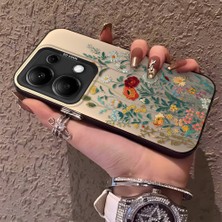 HONTINGA Xiaomi Redmi Note 13 Pro 4g ile Uyumlu Kılıfı Silikon Kenar Sert Arka Düşüme Önleyici Basitlik Anti Düşme Kamera Korumali Çiçekler Desen Telefon Kılıfı Kadın ve Erkek Için Uygundur K1-0722