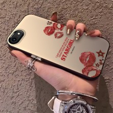 HONTINGA iPhone 7 ile Uyumlu Kılıfı Silikon Kenar Sert Arka Düşüme Önleyici Basitlik Anti Düşme Kamera Korumali Öpücük Izi Desen Telefon Kılıfı Kadın ve Erkek Için Uygundur K1-0724
