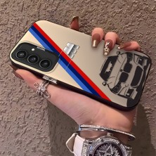 HONTINGA Samsung Galaxy S23 Fe ile Uyumlu Kılıfı Silikon Kenar Sert Arka Düşüme Önleyici Basitlik Anti Düşme Kamera Korumali Bmw Desen Telefon Kılıfı Kadın ve Erkek Için Uygundur K1-0725