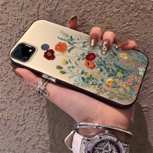 HONTINGA Realme C25 ile Uyumlu Kılıfı Silikon Kenar Sert Arka Düşüme Önleyici Basitlik Anti Düşme Kamera Korumali Çiçekler Desen Telefon Kılıfı Kadın ve Erkek Için Uygundur K1-0722