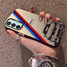 HONTINGA Samsung Galaxy M15 ile Uyumlu Kılıfı Silikon Kenar Sert Arka Düşüme Önleyici Basitlik Anti Düşme Kamera Korumali Bmw Desen Telefon Kılıfı Kadın ve Erkek Için Uygundur K1-0725
