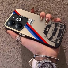 HONTINGA Infinix Smart 8 ile Uyumlu Kılıfı Silikon Kenar Sert Arka Düşüme Önleyici Basitlik Anti Düşme Kamera Korumali Bmw Desen Telefon Kılıfı Kadın ve Erkek Için Uygundur K1-0725