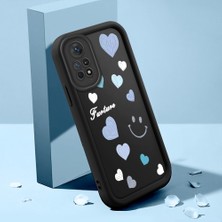 HONTINGA Xiaomi Redmi Note 11 Pro ile Uyumlu Kılıfı Düşüme Önleyici Basitlik Anti Düşme Kamera Korumali Pembe Kalp Desen Siyah Yumuşak Silikon Telefon Kılıfı Kadın ve Erkek Için Uygundur K2-0405