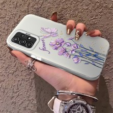 HONTINGA Samsung Galaxy A52S 5g ile Uyumlu Kılıfı Silikon Kenar Sert Arka Düşüme Önleyici Basitlik Anti Düşme Kamera Korumali Çiçekler Desen Telefon Kılıfı Kadın ve Erkek Için Uygundur K1-0722