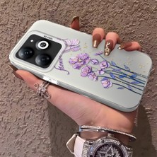 HONTINGA Tecno Spark 20C ile Uyumlu Kılıfı Silikon Kenar Sert Arka Düşüme Önleyici Basitlik Anti Düşme Kamera Korumali Çiçekler Desen Telefon Kılıfı Kadın ve Erkek Için Uygundur K1-0722