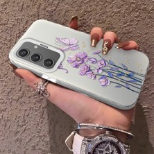 HONTINGA Samsung Galaxy S24 ile Uyumlu Kılıfı Silikon Kenar Sert Arka Düşüme Önleyici Basitlik Anti Düşme Kamera Korumali Çiçekler Desen Telefon Kılıfı Kadın ve Erkek Için Uygundur K1-0722