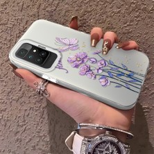 HONTINGA Xiaomi Redmi 10 2022 ile Uyumlu Kılıfı Silikon Kenar Sert Arka Düşüme Önleyici Basitlik Anti Düşme Kamera Korumali Çiçekler Desen Telefon Kılıfı Kadın ve Erkek Için Uygundur K1-0722