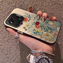 HONTINGA Xiaomi Redmi 10A ile Uyumlu Kılıfı Silikon Kenar Sert Arka Düşüme Önleyici Basitlik Anti Düşme Kamera Korumali Çiçekler Desen Telefon Kılıfı Kadın ve Erkek Için Uygundur K1-0722