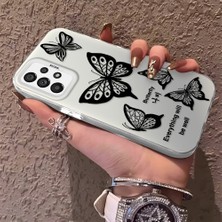 HONTINGA Samsung Galaxy A73 ile Uyumlu Kılıfı Silikon Kenar Sert Arka Düşüme Önleyici Basitlik Anti Düşme Kamera Korumali Renkli Kelebek Desen Telefon Kılıfı Kadın ve Erkek Için Uygundur K1-0723