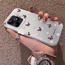 HONTINGA Realme Note 50 ile Uyumlu Kılıfı Silikon Kenar Sert Arka Düşüme Önleyici Basitlik Anti Düşme Kamera Korumali Küçük Kelebek Desen Telefon Kılıfı Kadın ve Erkek Için Uygundur K1-0718