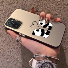 HONTINGA Xiaomi Redmi Note 10 ile Uyumlu Kılıfı Silikon Kenar Sert Arka Düşüme Önleyici Basitlik Anti Düşme Kamera Korumali Panda Desen Telefon Kılıfı Kadın ve Erkek Için Uygundur K1-0726