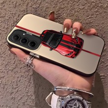 HONTINGA Samsung Galaxy A55 ile Uyumlu Kılıfı Silikon Kenar Sert Arka Düşüme Önleyici Basitlik Anti Düşme Kamera Korumali Bmw Desen Telefon Kılıfı Kadın ve Erkek Için Uygundur K1-0717