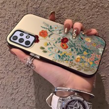 HONTINGA Samsung Galaxy A72 ile Uyumlu Kılıfı Silikon Kenar Sert Arka Düşüme Önleyici Basitlik Anti Düşme Kamera Korumali Çiçekler Desen Telefon Kılıfı Kadın ve Erkek Için Uygundur K1-0722