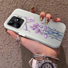 HONTINGA Realme Note 50 ile Uyumlu Kılıfı Silikon Kenar Sert Arka Düşüme Önleyici Basitlik Anti Düşme Kamera Korumali Çiçekler Desen Telefon Kılıfı Kadın ve Erkek Için Uygundur K1-0722