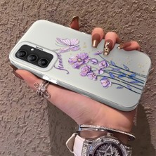 HONTINGA Samsung Galaxy A34 5g ile Uyumlu Kılıfı Silikon Kenar Sert Arka Düşüme Önleyici Basitlik Anti Düşme Kamera Korumali Çiçekler Desen Telefon Kılıfı Kadın ve Erkek Için Uygundur K1-0722