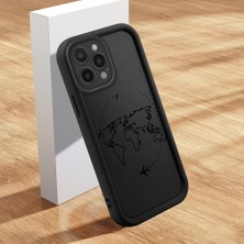 HONTINGA iPhone 14 Pro ile Uyumlu Kılıfı Düşüme Önleyici Basitlik Anti Düşme Kamera Korumali Uçak Desen Siyah Yumuşak Silikon Telefon Kılıfı Kadın ve Erkek Için Uygundur K2-0401
