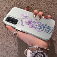 HONTINGA Samsung Galaxy A14 ile Uyumlu Kılıfı Silikon Kenar Sert Arka Düşüme Önleyici Basitlik Anti Düşme Kamera Korumali Çiçekler Desen Telefon Kılıfı Kadın ve Erkek Için Uygundur K1-0722