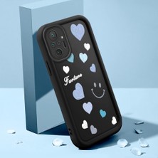 HONTINGA Xiaomi Redmi Note 10 Pro ile Uyumlu Kılıfı Düşüme Önleyici Basitlik Anti Düşme Kamera Korumali Pembe Kalp Desen Siyah Yumuşak Silikon Telefon Kılıfı Kadın ve Erkek Için Uygundur K2-0405