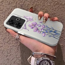 HONTINGA Xiaomi Redmi 13 ile Uyumlu Kılıfı Silikon Kenar Sert Arka Düşüme Önleyici Basitlik Anti Düşme Kamera Korumali Çiçekler Desen Telefon Kılıfı Kadın ve Erkek Için Uygundur K1-0722