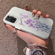 HONTINGA Xiaomi Redmi Note 10 4g ile Uyumlu Kılıfı Silikon Kenar Sert Arka Düşüme Önleyici Basitlik Anti Düşme Kamera Korumali Çiçekler Desen Telefon Kılıfı Kadın ve Erkek Için Uygundur K1-0722