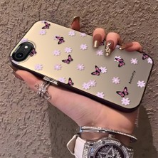 HONTINGA iPhone 7 ile Uyumlu Kılıfı Silikon Kenar Sert Arka Düşüme Önleyici Basitlik Anti Düşme Kamera Korumali Küçük Kelebek Desen Telefon Kılıfı Kadın ve Erkek Için Uygundur K1-0718