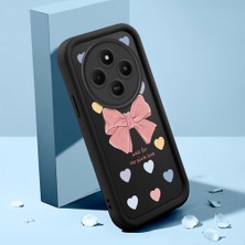 HONTINGA Xiaomi Redmi 14C 4g ile Uyumlu Kılıfı Düşüme Önleyici Basitlik Anti Düşme Kamera Korumali Leopar Kalp Desen Siyah Yumuşak Silikon Telefon Kılıfı Kadın ve Erkek Için Uygundur K2-0406