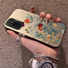HONTINGA Xiaomi Redmi Note 10 Pro ile Uyumlu Kılıfı Silikon Kenar Sert Arka Düşüme Önleyici Basitlik Anti Düşme Kamera Korumali Çiçekler Desen Telefon Kılıfı Kadın ve Erkek Için Uygundur K1-0722
