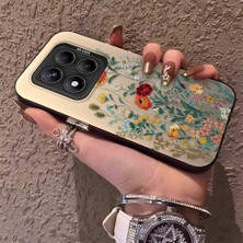 HONTINGA Xiaomi Redmi Note 14 Pro 5g ile Uyumlu Kılıfı Silikon Kenar Sert Arka Düşüme Önleyici Basitlik Anti Düşme Kamera Korumali Çiçekler Desen Telefon Kılıfı Kadın ve Erkek Için Uygundur K1-0722