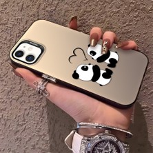 HONTINGA iPhone 11 ile Uyumlu Kılıfı Silikon Kenar Sert Arka Düşüme Önleyici Basitlik Anti Düşme Kamera Korumali Panda Desen Telefon Kılıfı Kadın ve Erkek Için Uygundur K1-0726