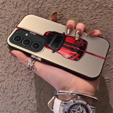 HONTINGA Samsung Galaxy S24 Plus ile Uyumlu Kılıfı Silikon Kenar Sert Arka Düşüme Önleyici Basitlik Anti Düşme Kamera Korumali Bmw Desen Telefon Kılıfı Kadın ve Erkek Için Uygundur K1-0717