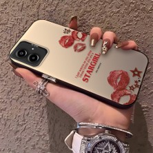 HONTINGA Samsung Galaxy A06 ile Uyumlu Kılıfı Silikon Kenar Sert Arka Düşüme Önleyici Basitlik Anti Düşme Kamera Korumali Öpücük Izi Desen Telefon Kılıfı Kadın ve Erkek Için Uygundur K1-0724