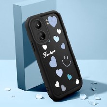 HONTINGA Poco C65 ile Uyumlu Kılıfı Düşüme Önleyici Basitlik Anti Düşme Kamera Korumali Pembe Kalp Desen Siyah Yumuşak Silikon Telefon Kılıfı Kadın ve Erkek Için Uygundur K2-0405