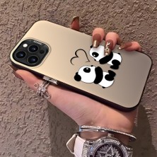 HONTINGA iPhone 14 Pro Max ile Uyumlu Kılıfı Silikon Kenar Sert Arka Düşüme Önleyici Basitlik Anti Düşme Kamera Korumali Panda Desen Telefon Kılıfı Kadın ve Erkek Için Uygundur K1-0726