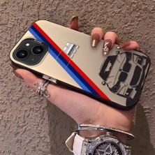 HONTINGA iPhone 15 ile Uyumlu Kılıfı Silikon Kenar Sert Arka Düşüme Önleyici Basitlik Anti Düşme Kamera Korumali Bmw Desen Telefon Kılıfı Kadın ve Erkek Için Uygundur K1-0725